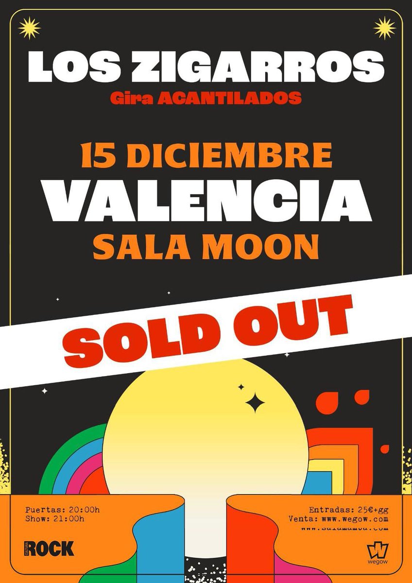 VALENCIA, GRACIAS 🙏🏼⚡️Doble sold out para los días 15 y 16 de diciembre. Este sábado 11 arranca la gira en Murcia, también colgando el cartel de entradas agotadas. No podemos empezar con mejor sabor de boca!!! GO GO GO