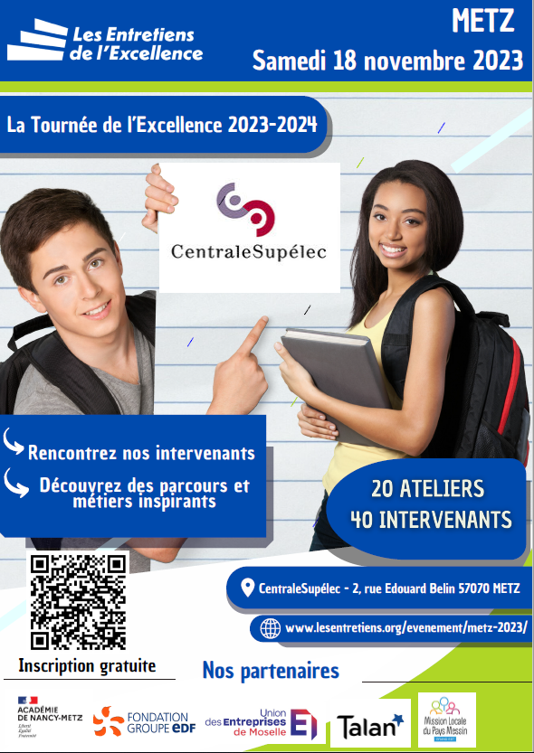EDF Grand Est (@edf_grandest) on Twitter photo 🌟Tournée de l'Excellence à #Metz avec les <a href="/Les_EE/">Les Entretiens de l'Excellence</a>, soutenu par <a href="/Fondation_EDF/">Fondation groupe EDF</a>
La Tournée de l'Excellence c'est quoi❓
✅40 professionnels passionnants
✅20 ateliers captivants
✅De milliers d'élèves satisfaits
Déjà 150 inscrits à Metz✨
Inscrivez-vous👉lesentretiens.org/evenement/metz… 🌟Tournée de l'Excellence à #Metz avec les <a href="/Les_EE/">Les Entretiens de l'Excellence</a>, soutenu par <a href="/Fondation_EDF/">Fondation groupe EDF</a>
La Tournée de l'Excellence c'est quoi❓
✅40 professionnels passionnants
✅20 ateliers captivants
✅De milliers d'élèves satisfaits
Déjà 150 inscrits à Metz✨
Inscrivez-vous👉lesentretiens.org/evenement/metz…