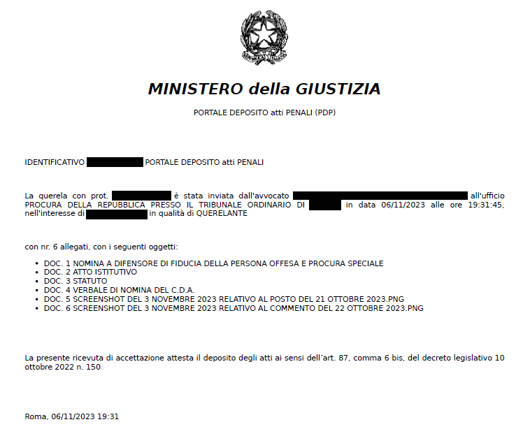 fondazionejb's tweet photo. Amiche e amici bianconeri,
spesso ci chiedete a cosa stiamo lavorando.
Nel caso di azioni penali non è possibile pubblicare i dati, come vi diciamo sempre con la legge non si gioca e non si scherza.

Vi abbiamo però detto che c'erano diverse querele in partenza, e così è stato.

Ribadisco ancora, e ancora, e ancora.

Non siamo nati per "rovinare" nessuno, vogliamo solo che chi offende, infama, insulta, vilipende i morti, si ricordi -o capisca- che le proprie azioni virtuali hanno conseguenze reali.

E vi ricordiamo sempre che noi siamo la vostra protezione, ma voi siete la nostra forza.

Se ancora non lo avete fatto, iscrivetevi oggi alla Fondazione sul sito https://t.co/vXNdFQPuLb

Fino alla fine... ma è solo l'inizio!