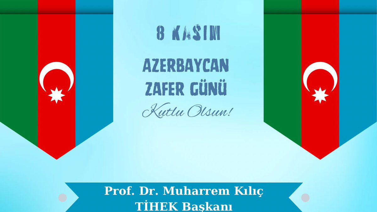 Azerbaycan Zafer Gününü kutluyorum…
🇦🇿🇹🇷
#ZaferGünü