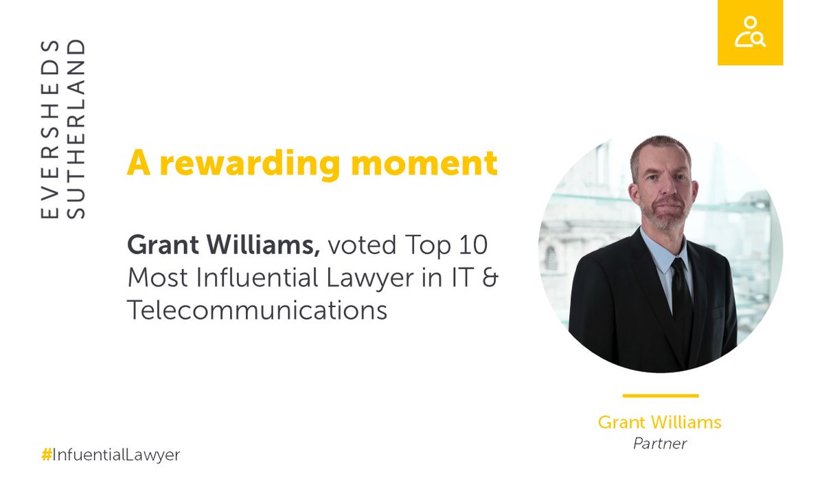 We are pleased to announce that Grant Williams has been recognized by Business Today as one of the Top 10 Influential IT &amp; Telecommunications Lawyers in South Africa for 2023.

Read the full publication here bit.ly/3QsD2kk 

#toplawyers  #telecommunications #influential