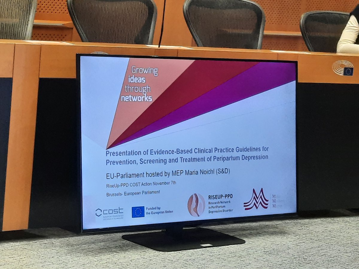 @LSEnews @CPEC_LSE Costs of #perinatalmentalhealth problems 💰, lived experience 🫂, clinical arguments🧬presented to MEP @MariaNoichl 🇪🇺@EUparliament organised by @MMM4Mothers @Riseup👉🏻agreement🤝: Perinatal mental health core part of EU gender-transformative care economy⚕️♀️🚼