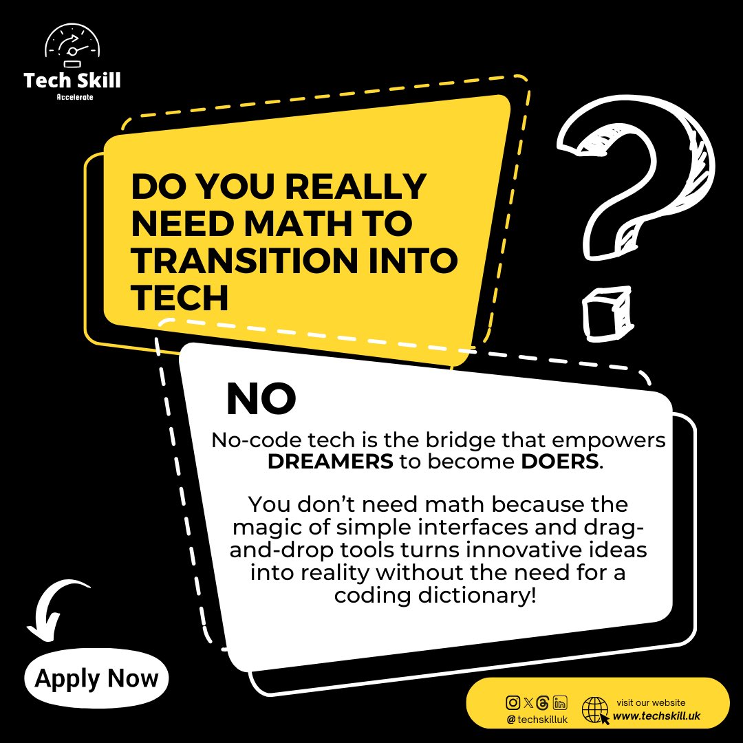 TechSkillUk's tweet photo. Sign up for Techskill’s November Cohort &amp; Debunk the myth. 

You can be a Tech doer with @techskilluk 

Sign up with the link https://t.co/gCotbvFs9E

or simply send us a DM @techskilluk 

#tech #techschool #techjobs #jobsearch #careergrowth #NovemberCohort #TechskillUK https://t.co/kmL31M4Hpt