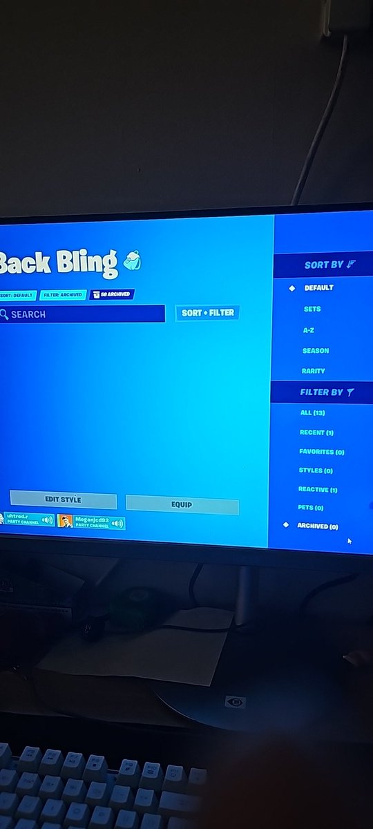 Th3Rea1Flash's tweet photo. @FortniteGame since the new og season all my archived back being has disappeared and I can no longer un archive them as there are gone. There was 58 back blinds that have gone https://t.co/3IfkGgWoGS