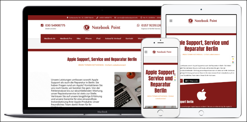 notebook_point's tweet image. Es ist soweit – Unsere neue Website ist online!  Nach wochenlanger technischer, inhaltlicher und vor allem optischer Überarbeitung, stellen wir unsere neue Website vor!😊
👉 notebookpoint.info
#apple #mac #mackbook #applerepair #appleservice #repair #notebookpoint #berlin