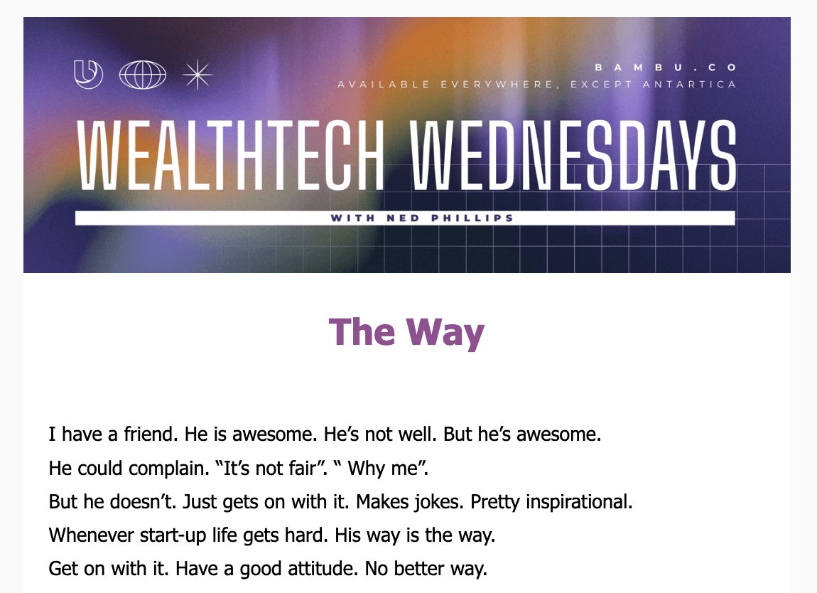You could spend years attempting to figure out WealthTech on your own - might not work out as planned. 
You could also sign up to Ned’s #WealthTechWednesdays Newsletter to find out more about how we've spent the last 7 years perfecting the art of WealthTech. 
#WealthTech #Fintech