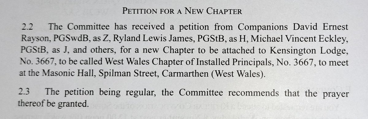 It's very nice to see this agenda item on the Paper of Business for <a href="/GrandChapter/">Supreme Grand Chapter</a> today.