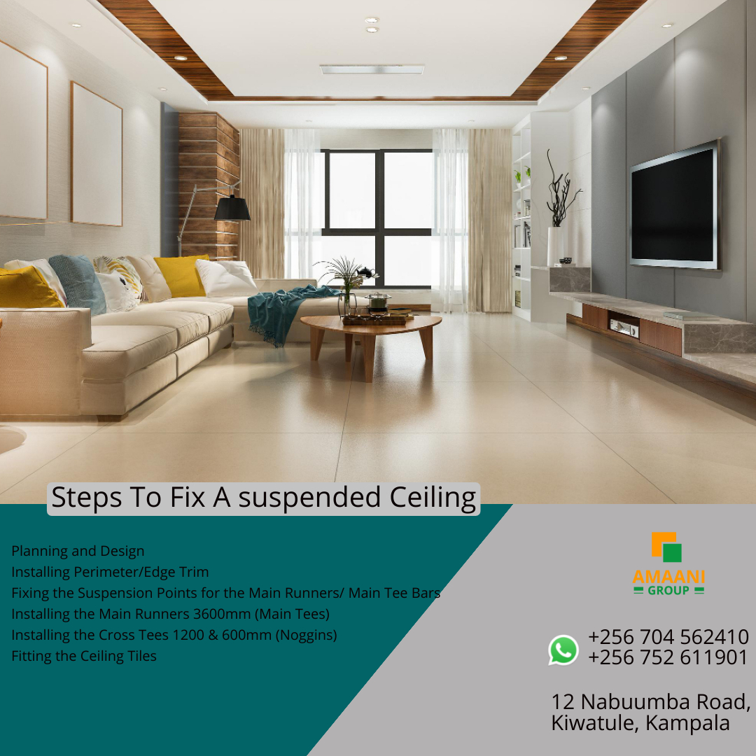 amaaniscaffold's tweet image. #Buildingtips #Suspendedceilingfixing.  Fix it the expert way with Amaani Group Uganda Ltd.