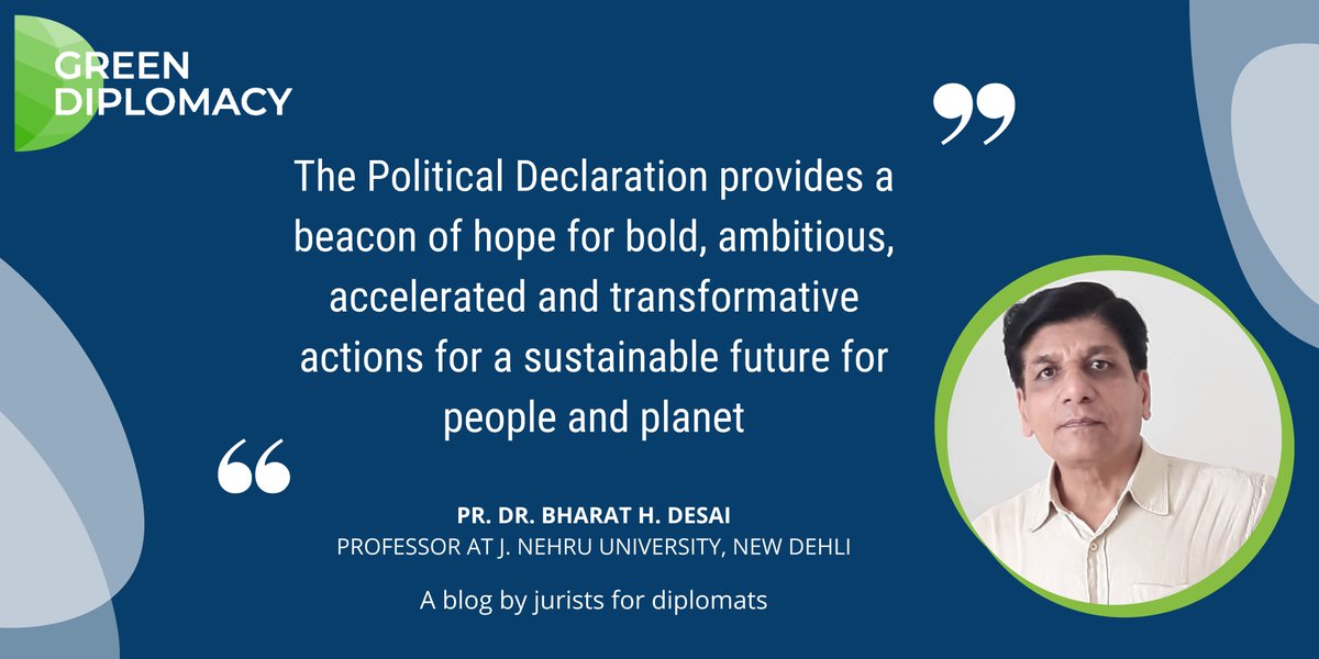 On September 19, 2023, the #SDGSummit came to a close. In this context, <a href="/BharatD98903562/">Bharat H. Desai</a> reflects on its outcome. What challenges were identified? What will be needed to overcome these obstacles? 

👉Read more here: greendiplomacy.org/article/the-au…

#Sustainability #Earth #Environment