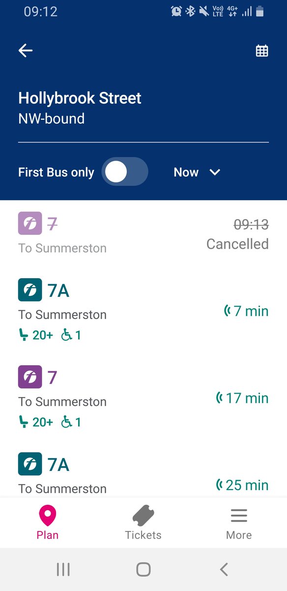 Jennifermacdo12's tweet photo. @FirstinGlasgow There is usually a 7a at 9.06 but today there was a 7 at 8.58 which isn't usually on and no 7a https://t.co/U4Amz8bzWP