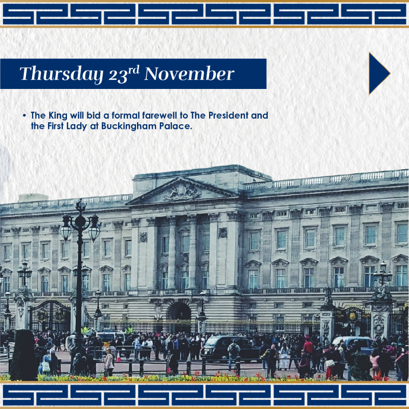 RoyalFamily's tweet photo. 🇰🇷🇬🇧 The President of the Republic of Korea, His Excellency Yoon Suk Yeol, accompanied by Mrs Kim Keon Hee, will pay a State Visit to the United Kingdom as the guest of His Majesty The King from 21st to 23rd November 2023.
