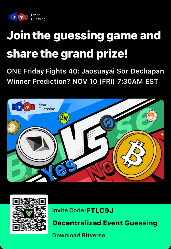 BitverseApp's tweet photo. Join the YES/NO NFT prediction game on Bitverse! 
Guess the outcome and win fantastic rewards 🏆

👉 Open Bitverse App
👉 Click the "EventGuessing" icon

Purchase YES/NO NFTs to make your prediction and be part of the excitement! 🚀🌟 

#EventGuessing #BitverseApp https://t.co/S687zoRd5Y