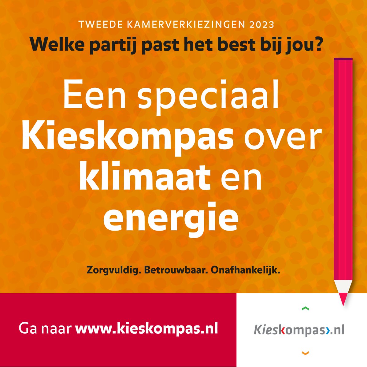 Energie is belangrijk voor ons dagelijks leven, maar levert ook belangrijke dilemma’s op. Wil jij weten welke partij het best aansluit bij jouw mening ten aanzien van Klimaat en Energie, kijk dan op het energiekieskompas: energiekieskompas.nl/nl/