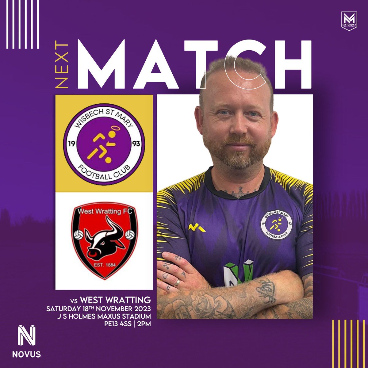 WisbechStMaryFC's tweet image. Next up for us, we host @WestWrattingFC in prem action. 2pm kick off, come down and join us in what should be another great game. 

#Saints #PurpleArmy