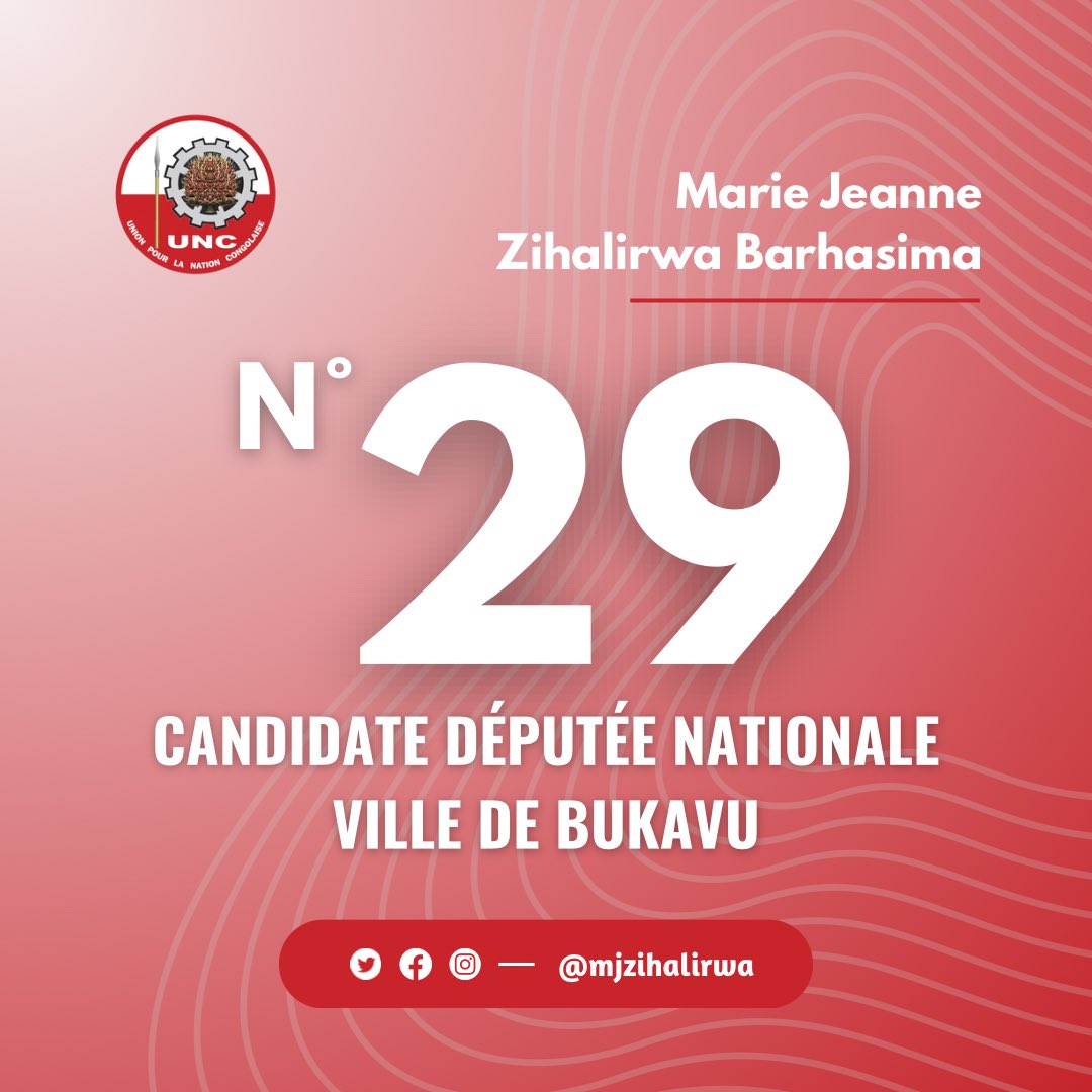 mjzihalirwa's tweet photo. #News Je suis candidate à la députation nationale de la ville de Bukavu afin de travailler ensemble pour notre changement. Suivez mes htags pour rester au courant de ma campagne et en savoir plus sur mes objectifs. #Election2023 #ElectionMJZ #CampagneMJZ #29BKV https://t.co/FZVpnggB4I