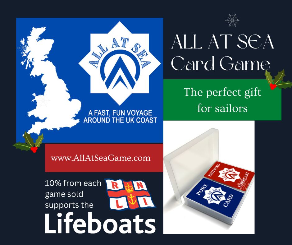 The perfect gift for #sailors!  "Quick delivery, well made and quality cards, simple rules making for easy gameplay, fun and noisy to play." 5 star review. 10% 0f all sales go to #RNLI #sailing #AllAtSea ow.ly/mBxr50N0gpw