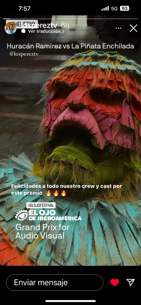 #tigreblancohms en modo #piñata 🎥🎬💥🪅🐯🙏🏽🤩  <a href="/elojofestival/">El Ojo de Iberoamérica</a>