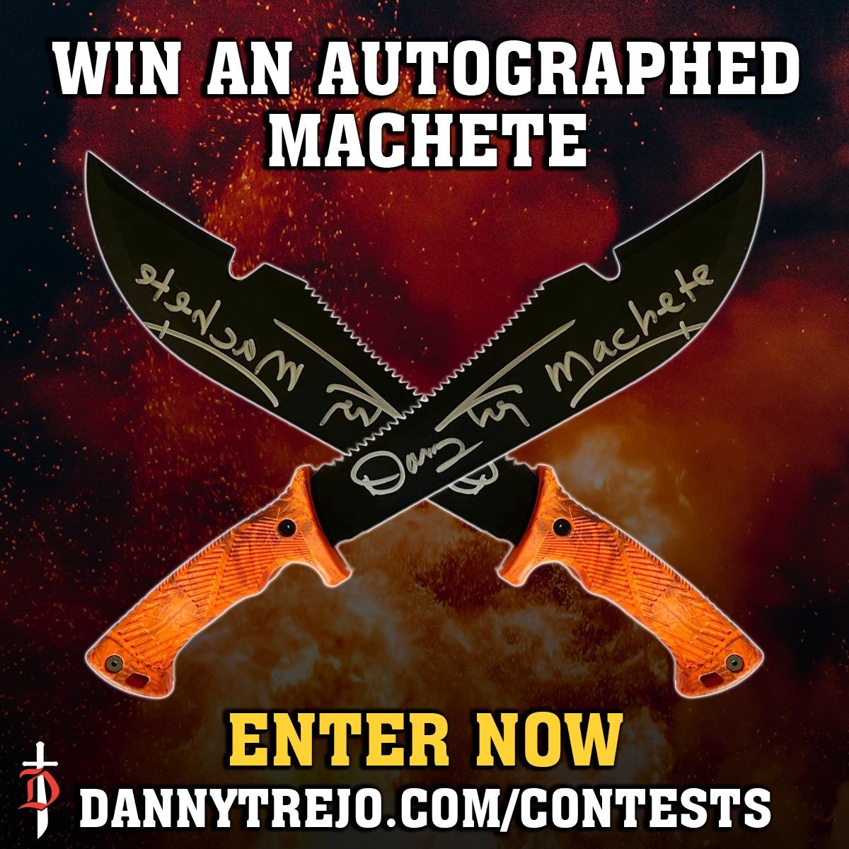 Machete don't joke, 3 Lucky winners will win an Autographed Machete this holiday season by joining Trejo's Machete Holiday Giveaway! There are many ways to gain entries. Good Luck everyone! Enter Here: bit.ly/MacheteHoliday…

*Giveaway Winners will be selected Jan 1st 2024
*Must