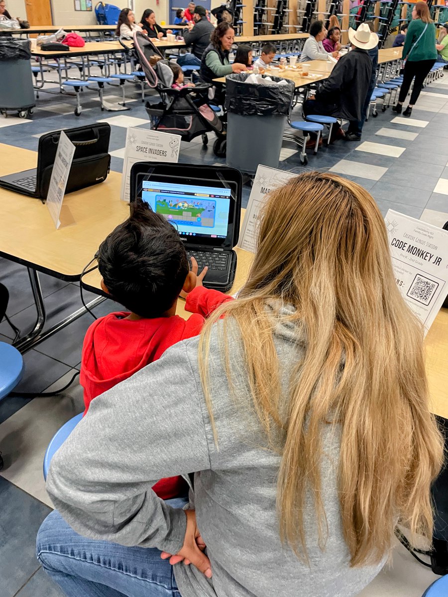 InnovateCISD's tweet photo. Another successful Family Code Night in the books! πWe couldn't have coded it better ourselves! Thank you to all who attended & to our amazing student & staff volunteers! You all made it a byte-sized blast! π€#CISDleadingtheway #CEroars #AVcato #JoyJames #IMMSlions #CHS_lions https://t.co/srrt9EdYzq