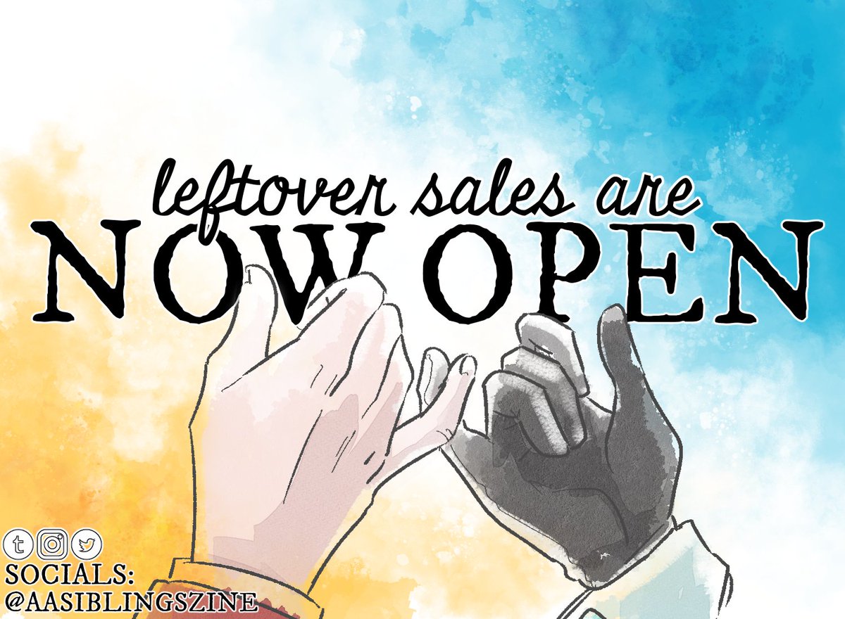 Leftovers for 'Where I Can Follow' are now officially open! 

This is your last chance to get a copy of this incredible zine filled with over 140 pages of Ace Attorney siblings! 

『 "One more time, little brother?"  

"With you? Always." 』