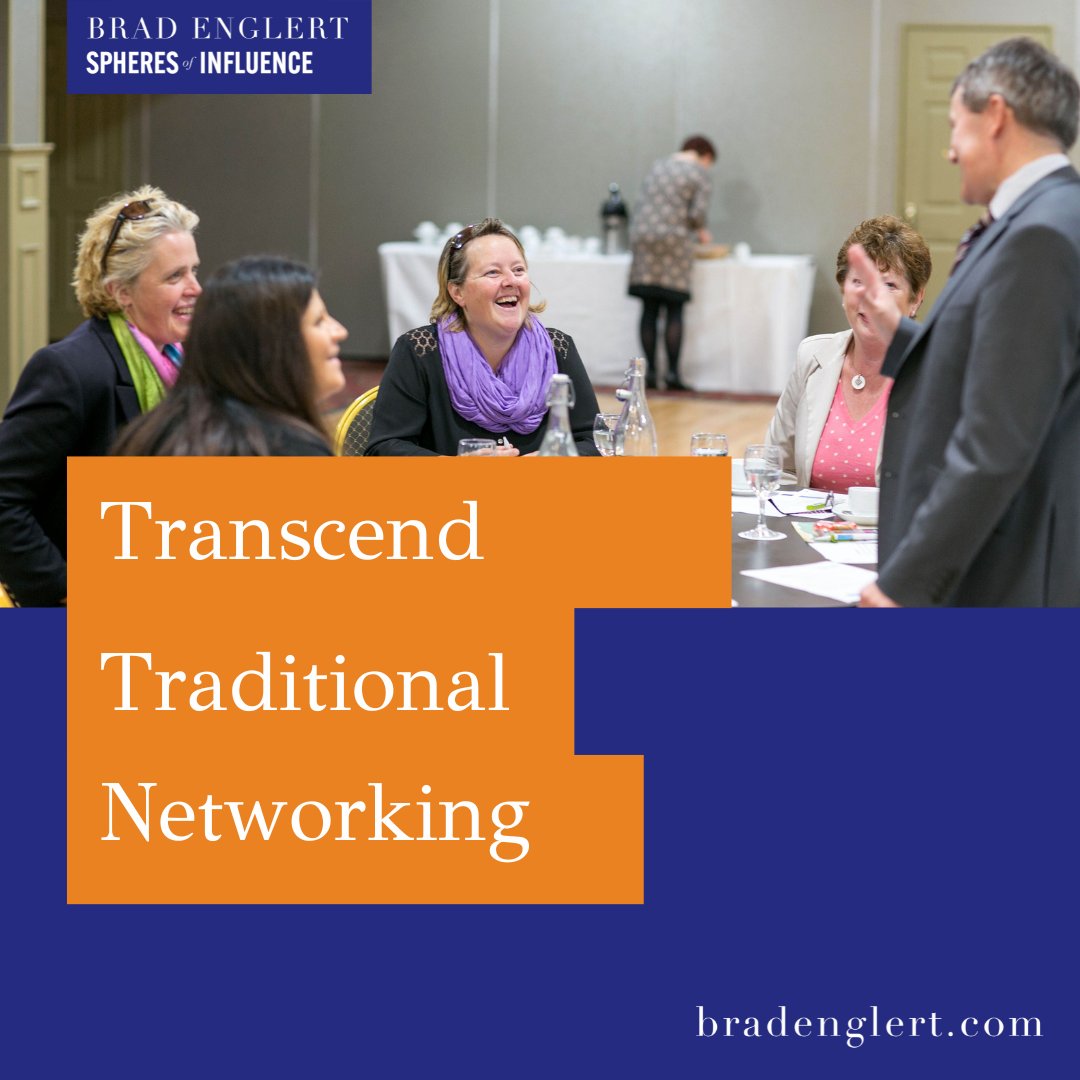 We need to transcend #TraditionalNetworking, which tends to be transactional, short-lived, and—in my experience—superficial. 

#spheresofinfluence #businesslessons #networking