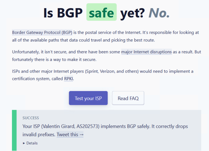 AS202573's tweet photo. It's a pleasure 😄#ipv6 #bgp https://t.co/gdeuJRRBjN