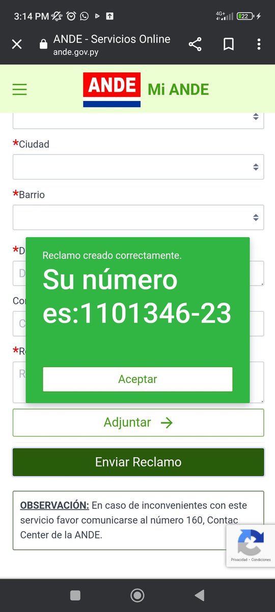 SEGUNDO corte de energía eléctrica en menos de 60min y NO son cortes programados. Que ganas de complicarnos la vida <a href="/ANDEOficial/">ANDE Página Oficial</a> ¡HARTA!!! de ustedes