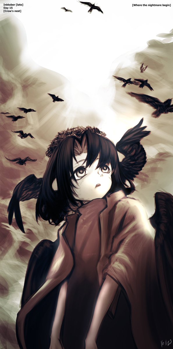 4byssP's tweet image. Inktober [late] Day 15 [Crow's nest]