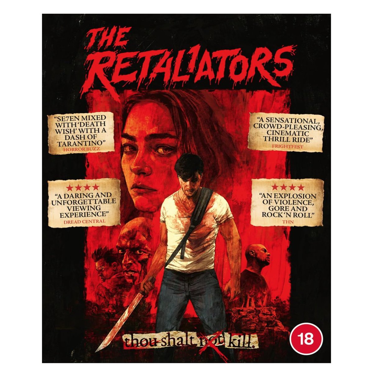 ★★★★ Dread Central  ★★★★ FilmINK 
★★★★ Ghouls Magazine  ★★★★ THN

The Retaliators will be released on blu-ray on December 11. Region B.

Initial pressing includes slipcover.

#5FDP #PapaRoach #IceNineKills

Pre-order here : 
amazon.co.uk/Retaliators-Bl…