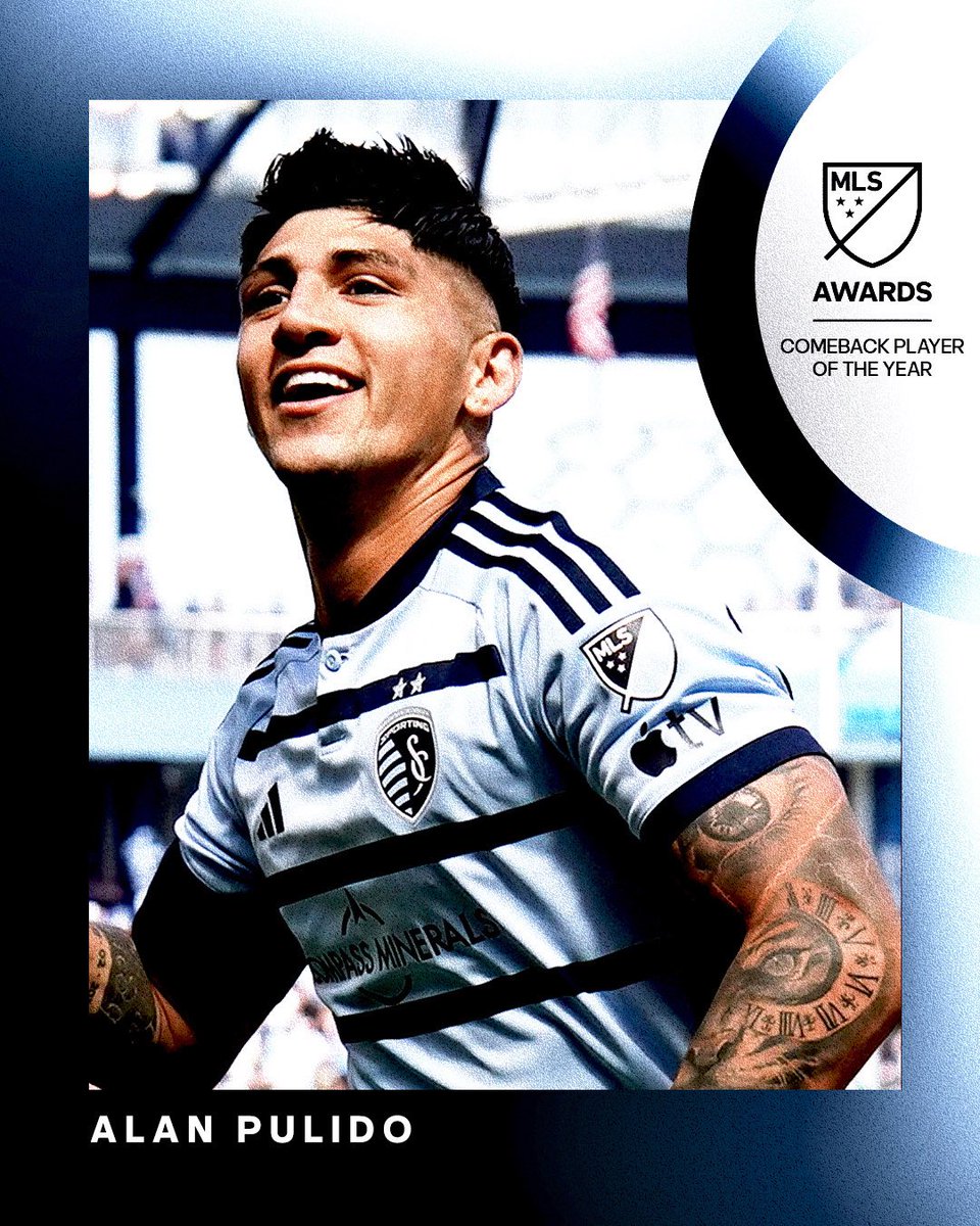 After missing all of last season with a serious knee injury, Alan Pulido made an inspirational comeback in 2023. His goal scoring & leadership have been central to the success of @SportingKC this season. Congratulations @alanpulido on being named MLS Comeback Player of the Year.