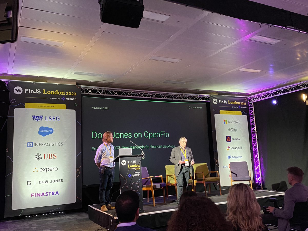 finjsio's tweet image. .@openfintech's Director of Technical Product, Johan Sandersson, is joined by Graham Burbie, Director, Product Strategy @DowJones to dive into a real-life use case of innovation by leveraging #FDC3 on #OpenFin
#FinJS