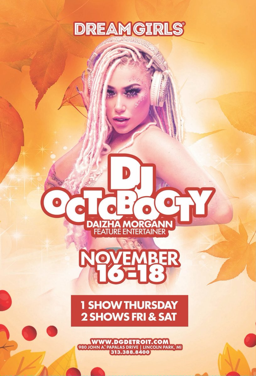 DaizhaMorgann's tweet photo. ROLL CALL FOR DETROiT Mi 📣
THIS THUR, FRi &amp; SAT 16TH - 18TH 🥳
COME SEE ME @ DREAMGiRLS FOR A ROUND OF RiNG TOSS 🎯
WE'LL GET A ViP 🤫 PLUS SOME📸TOGETHER 🥰 https://t.co/dwm6U9F2ll