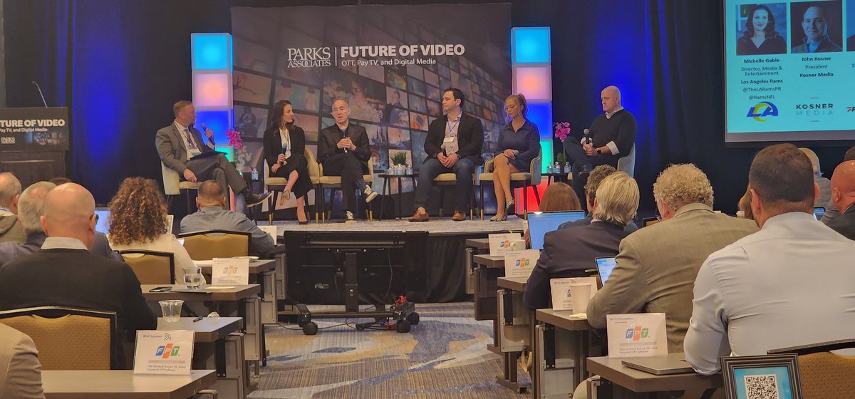 MindiSue00's tweet photo. Everyone loves talking about sports! Lucky enough to hear from @LARamsTime #kosnermedia @Endeavor_Stream @Brightcove @ParksAssociates @flosports #futurevideo23 #sportsstreaming #onlinevideo #sportscontent https://t.co/RFJhW2MSeT