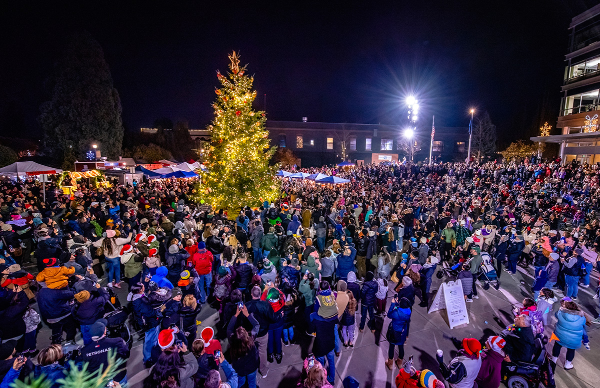 CityofHillsboro's tweet photo. Join us for the Holly Days Celebration and Tree Lighting in Downtown Hillsboro THIS Saturday, Nov 18! 🎄

There will be an artisan market, live music, &amp; activities for all ages.

The event is 2 to 7 pm, the tree will light up at 6 pm.

More details: https://t.co/VhGAq7NxkZ https://t.co/F8Oh5nbosx