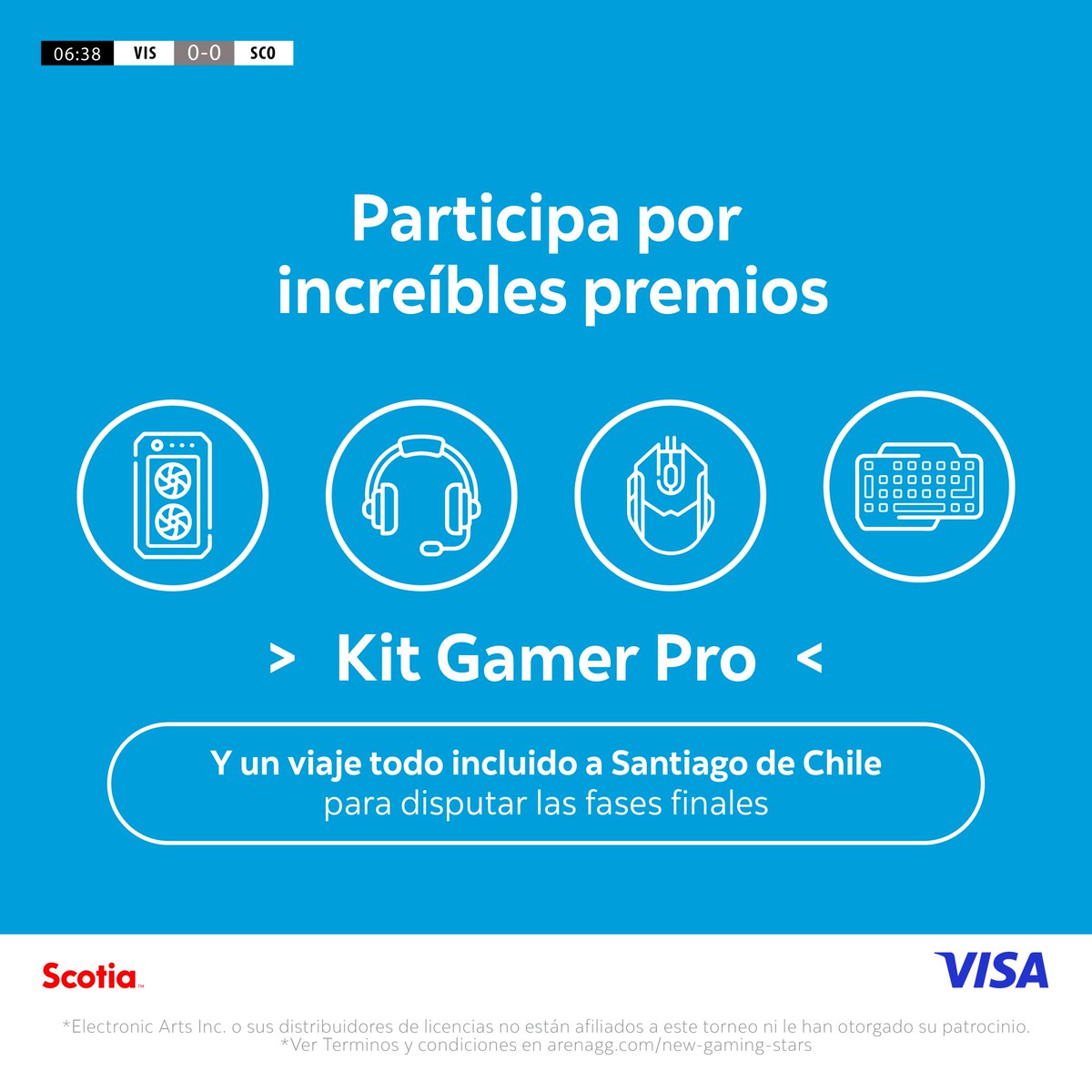 ¿Ya viste los premios del #NewGamingStarsVisa?🤩

➡1er Puesto Headset, Mouse, Teclado y Gabinete Pro
➡2do Puesto Headset, Mouse y Teclado
➡3er Puesto Headset y Mouse
➡4to Puesto Headset

Inscríbete aquí y juega el torneo de FC24😏
👉bit.ly/46YNze0

Fecha límite 19/11