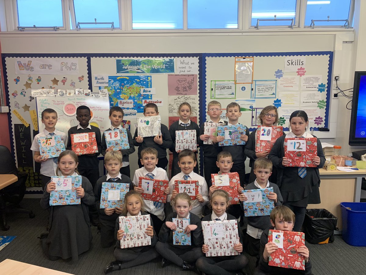 Our Lady's (@ourladysperth) on Twitter photo Primary 4/5 have been busy this week. We have each chosen a book suitable for younger readers and wrapped them up, ready for P2/3 to open on each day of Advent. The children have decorated them with a number for each day.
<a href="/scottishbktrust/">Scottish Book Trust</a> <a href="/LiteracyPKC1/">Literacy@PKC</a> #BookWeekScotland Primary 4/5 have been busy this week. We have each chosen a book suitable for younger readers and wrapped them up, ready for P2/3 to open on each day of Advent. The children have decorated them with a number for each day.
<a href="/scottishbktrust/">Scottish Book Trust</a> <a href="/LiteracyPKC1/">Literacy@PKC</a> #BookWeekScotland