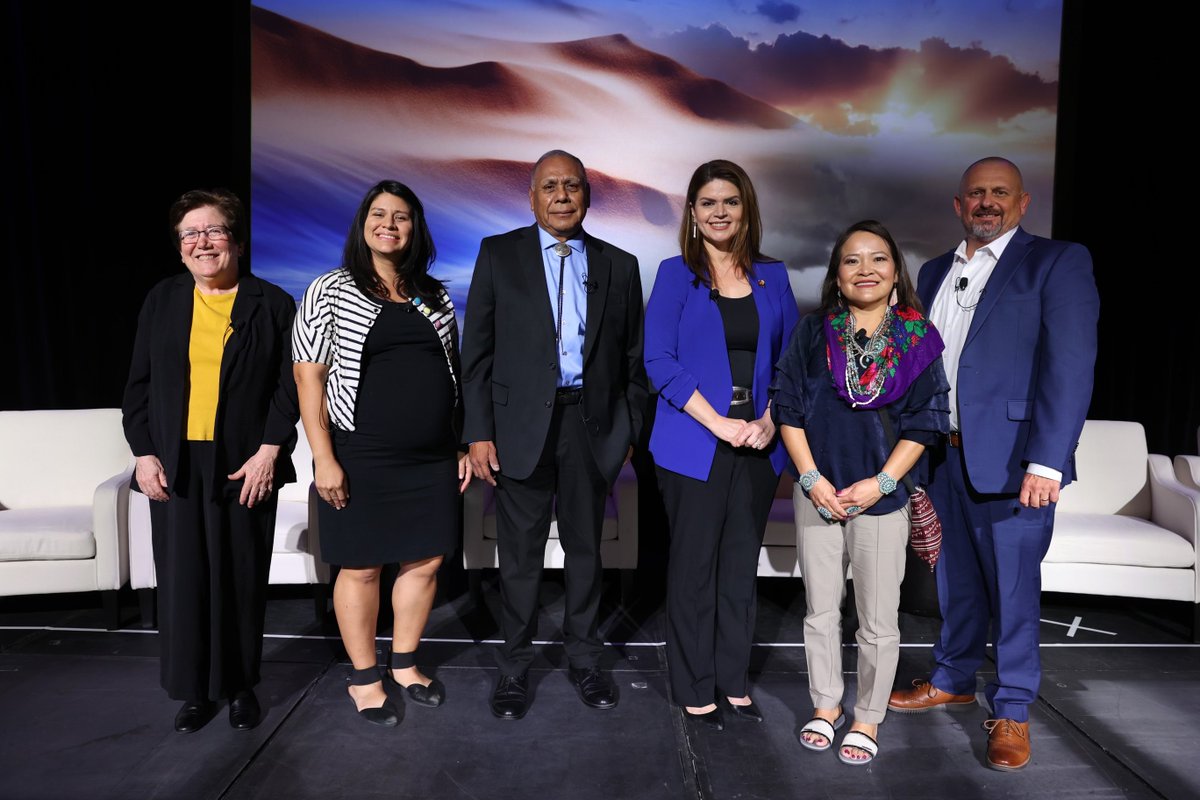 We were honored to welcome <a href="/TucsonWater/">Tucson Water</a> Director John Kmiec, <a href="/TucsonRomero/">Regina Romero</a>, Tohono O’odham Chairman Nuñez, Dr. Karletta Chief, Dr. Sharon Megdal, and artist Alex! Jimenez to the stage to share Tucson's water story during the #OneWaterSummit opening plenary.