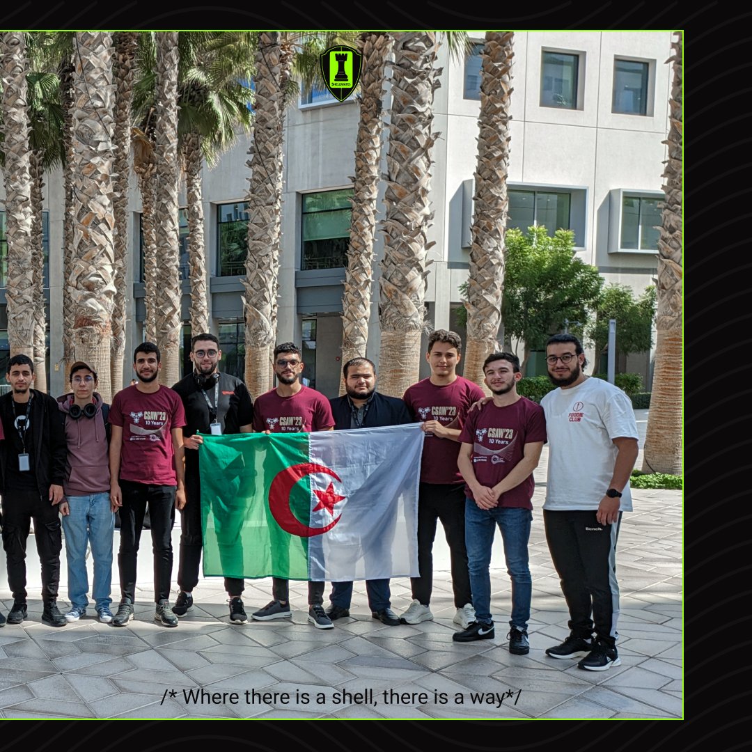 Hello Hackers !

We are thrilled to announce that #Team7even has secured 1st place, with #ShellSec closely following in the  2nd position in the CSAW competition within the #MENA region.

Congratulations to our winners !!

#Shellmates {#CSAW2023 #CTFChampions #CSAWMENA #CSAW}