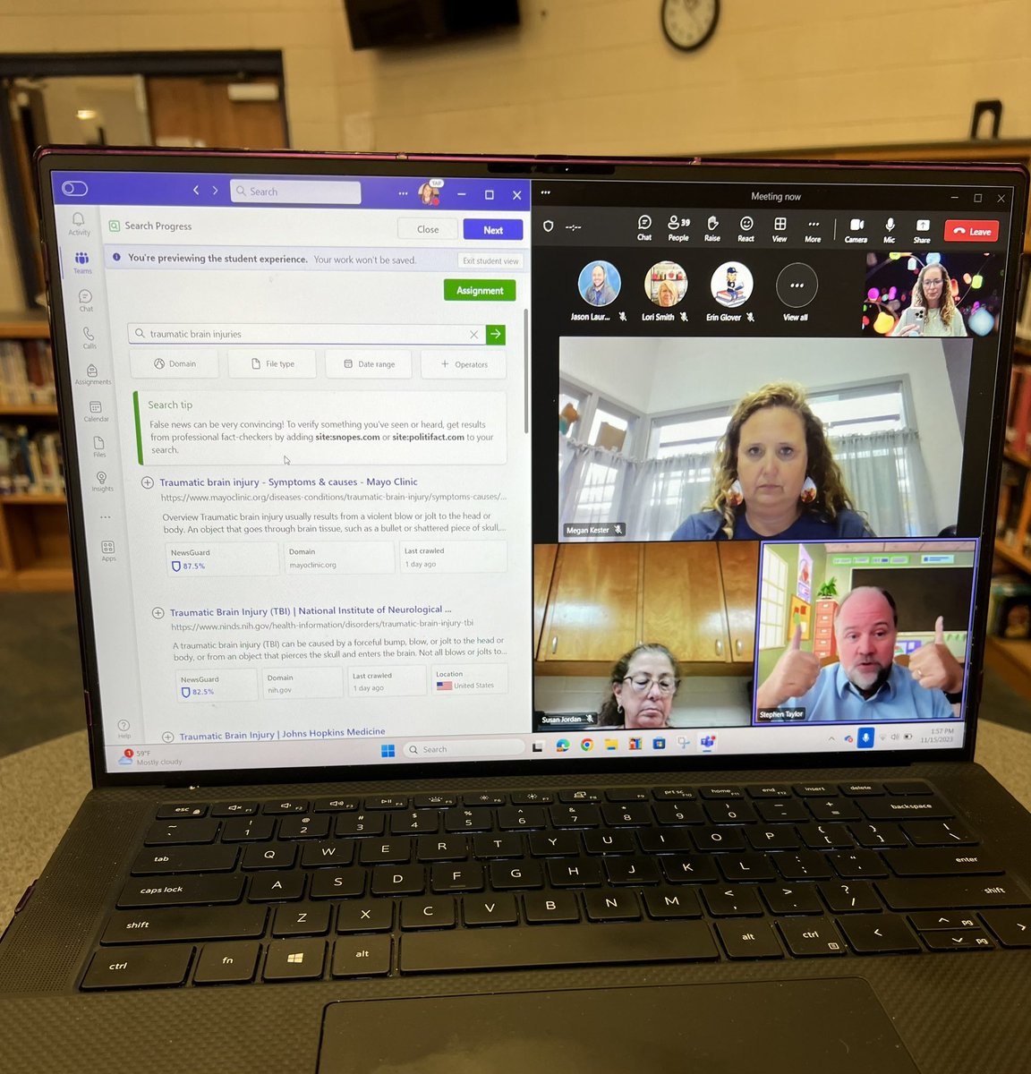 erinjurisich's tweet image. Thanks @ocsdltfdir for inviting me into the @OnslowSchools Media Coordinator PD this afternoon the share how #SearchProgress in #MicrosoftTeams can support research &amp;amp; digital literacy 👍👍
#OnslowDLT #MicrosoftEDU #MIEExpert