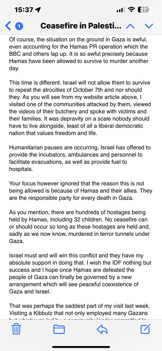 camillaj22's tweet photo. Response from my local MP #PalestineGenocide #GazaGenocide #GazaHolocaust https://t.co/jd96pseUi5
