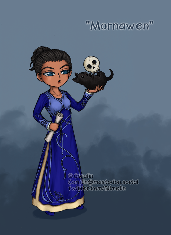 Silmelin's tweet photo. Last year &amp; early 2023 I had badly hurt my hands/arms and could hardly use mouse/keyboard at all. Since I couldn't play #LOTRO I drew @LOTRO pics instead! But I stopped posting due to all the changes, like when you couldn't link your tweets, but seems I can link them again now :) https://t.co/ovM75wsaYS