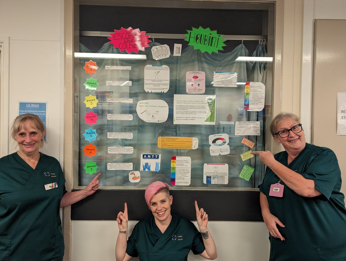 The guys worked hard on educating the team on Houdini and created our information board #linknurse #infectioncontol #teamwork @AneurinBevanUHB @BevanmeBevan @infectioncontrol @loveumamabeth @Emnp6