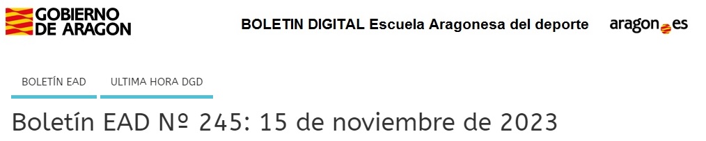 #FormaciónDeporteAragón #AragonEsDeporte Publicado #BoletinEAD del Gobierno de Aragón nº 245 de 15/11/2023 wp.catedu.es/escadeporte/20…