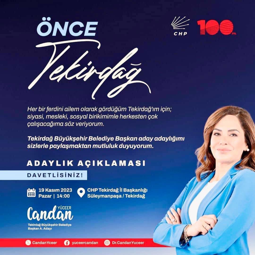 Başarılar dilerim
#tekirdağ #Başkan #CandanYüceer #büyükşehir #chp #kapaklı