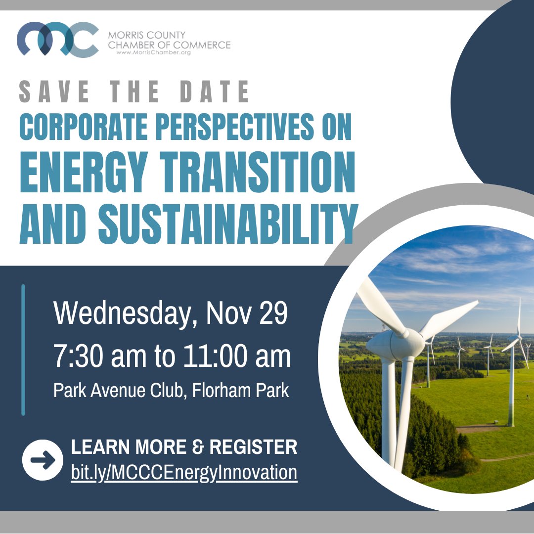 Join us 11/29 for an engaging discussion about cutting-edge strategies for #energy transition plus an opportunity to connect with #sustainability thought #leaders and like-minded businesspeople. Learn more: bit.ly/3FN63lM #nj #innovation