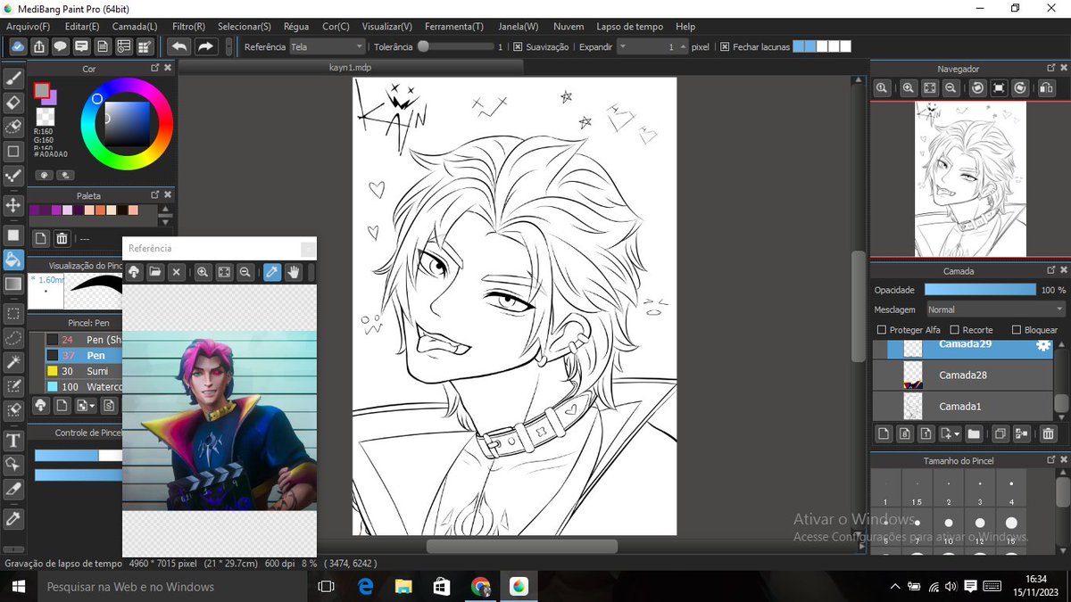 Boa tarde gente!!
desculpem por estar um pouco sumida, estava fazendo este desenho!! 
#kayn #HeartSteel #LeagueOfLegends #fanart