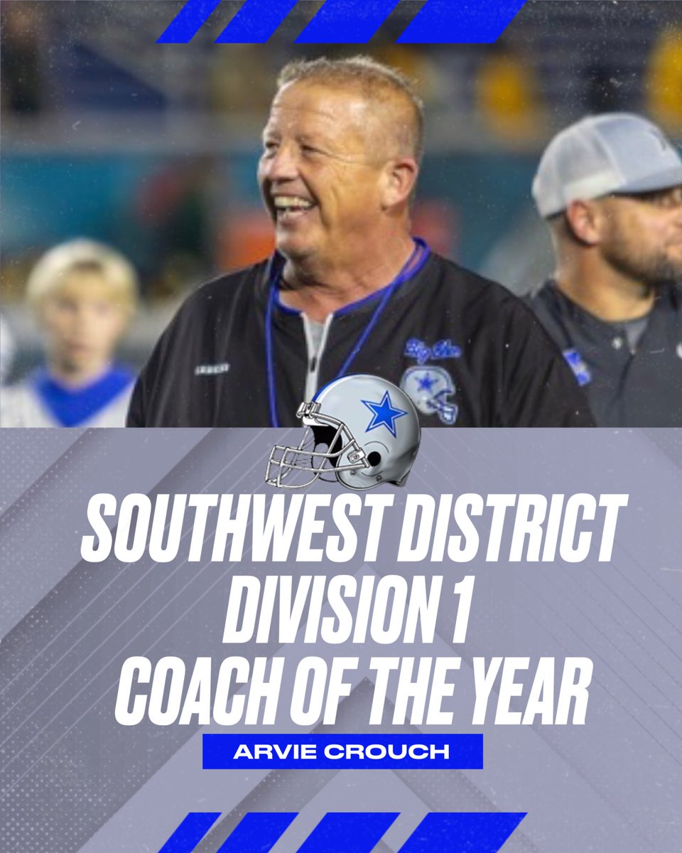 This guy will always put the kids above himself, which is why we love him!  We just want to take a moment to congratulate <a href="/ArvieCrouch1/">HC Arvie Crouch</a> on being Southwest District D1 Coach of the Year.  We are honored to work and play for him and have him leading our program.  #GoBigBlue