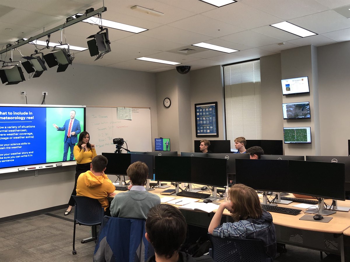 It was great having <a href="/NicoleAgee/">Nicole Agee</a> talk to my Broadcast Meteorology 1 students about getting a job today! <a href="/GrayTelevision/">Gray Television</a>