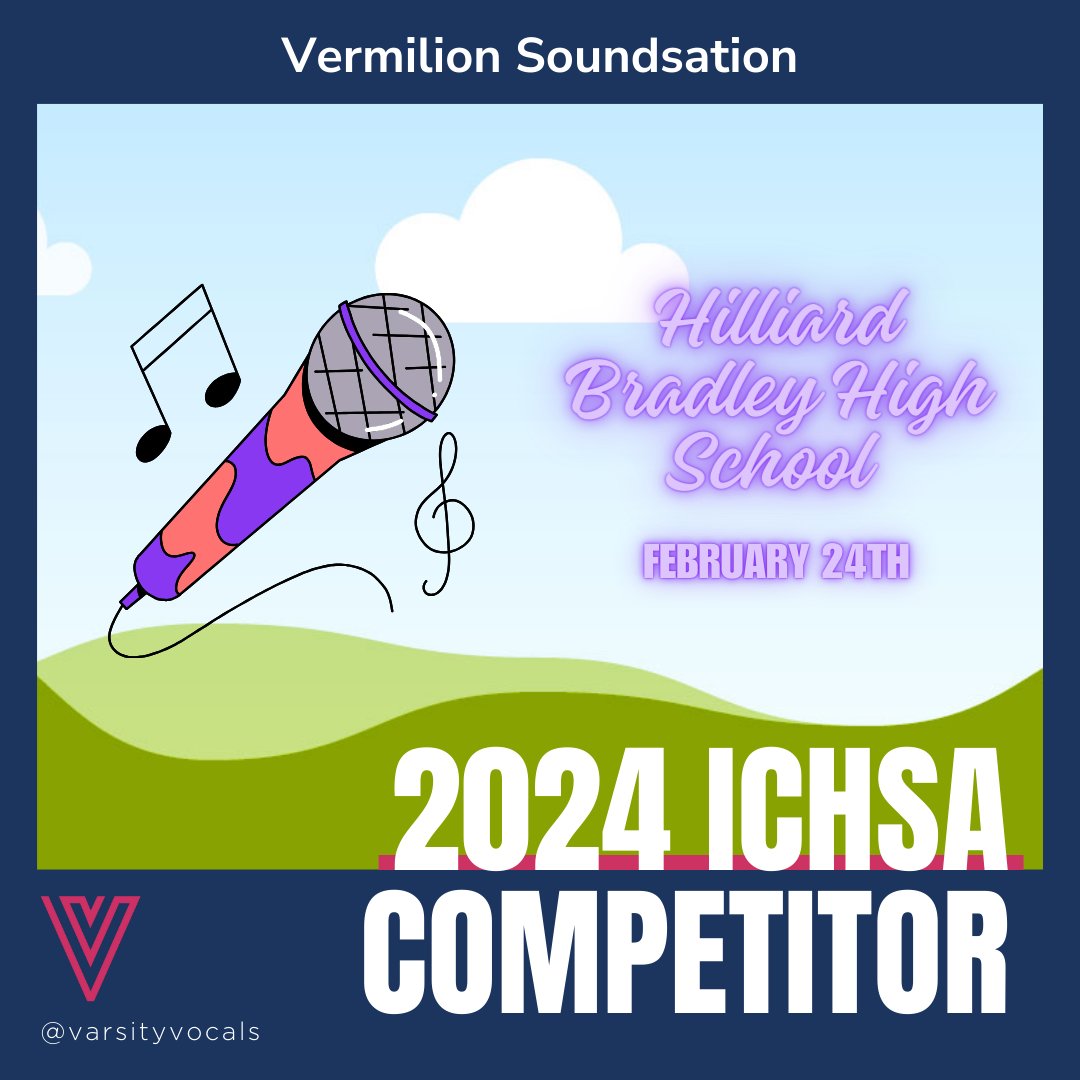 Congratulations to @VermilionSchools Soundsation for being selected to compete in the <a href="/varsityvocals/">Varsity Vocals</a>
ICHSA event! There are more than 3,500 performers in more than 225 groups from high schools across 29 states competing! Way to go, Soundsation!!  varsityvocals.com/2024_ichsa_lin…