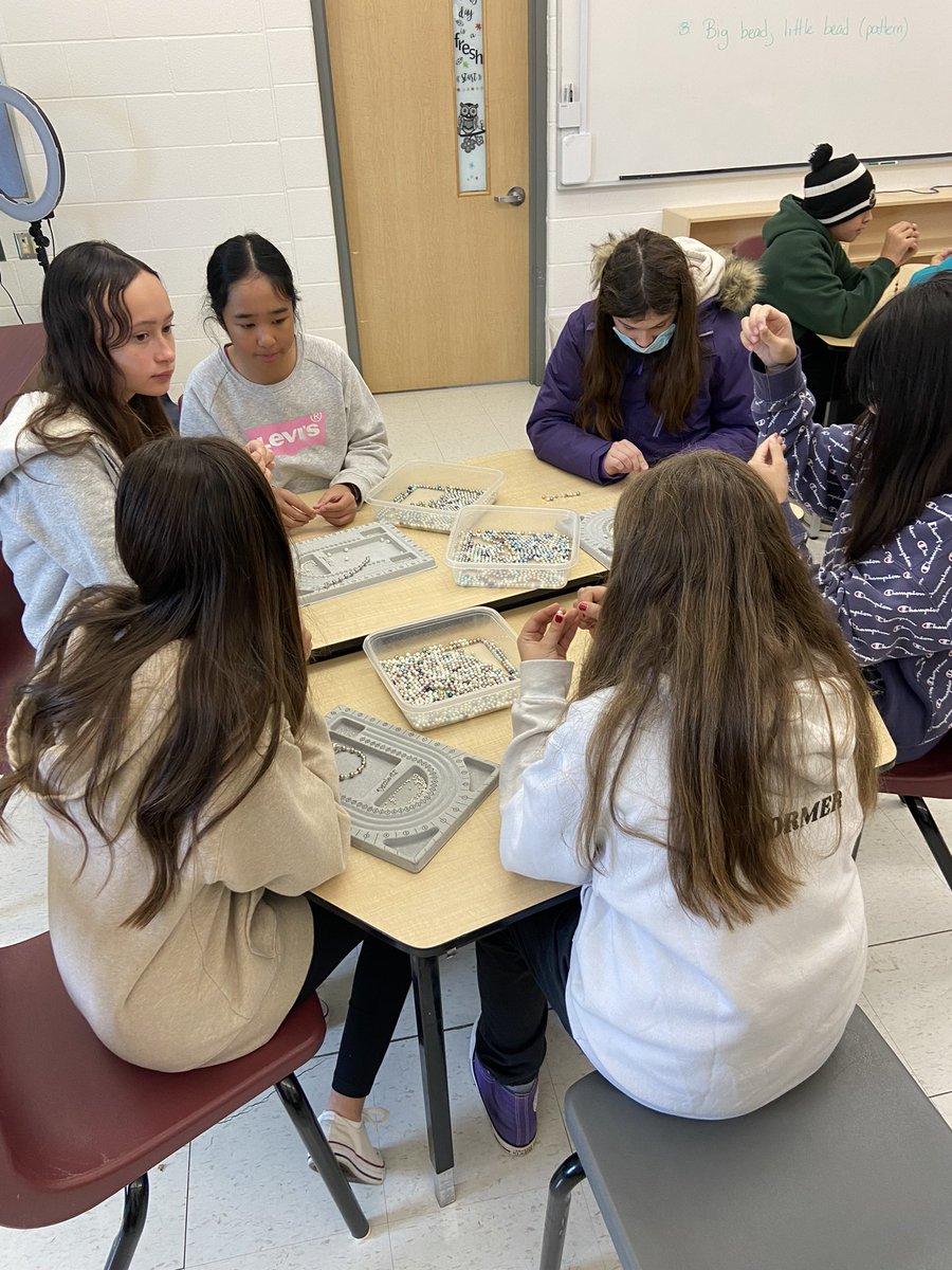 MrsESmith8's tweet photo. Thank you to @beadingbuds for helping us make our beautiful Rosary brackets in preparation for our Confirmation.  @OLFMilton @HCDSB https://t.co/bFjNwQeHz3